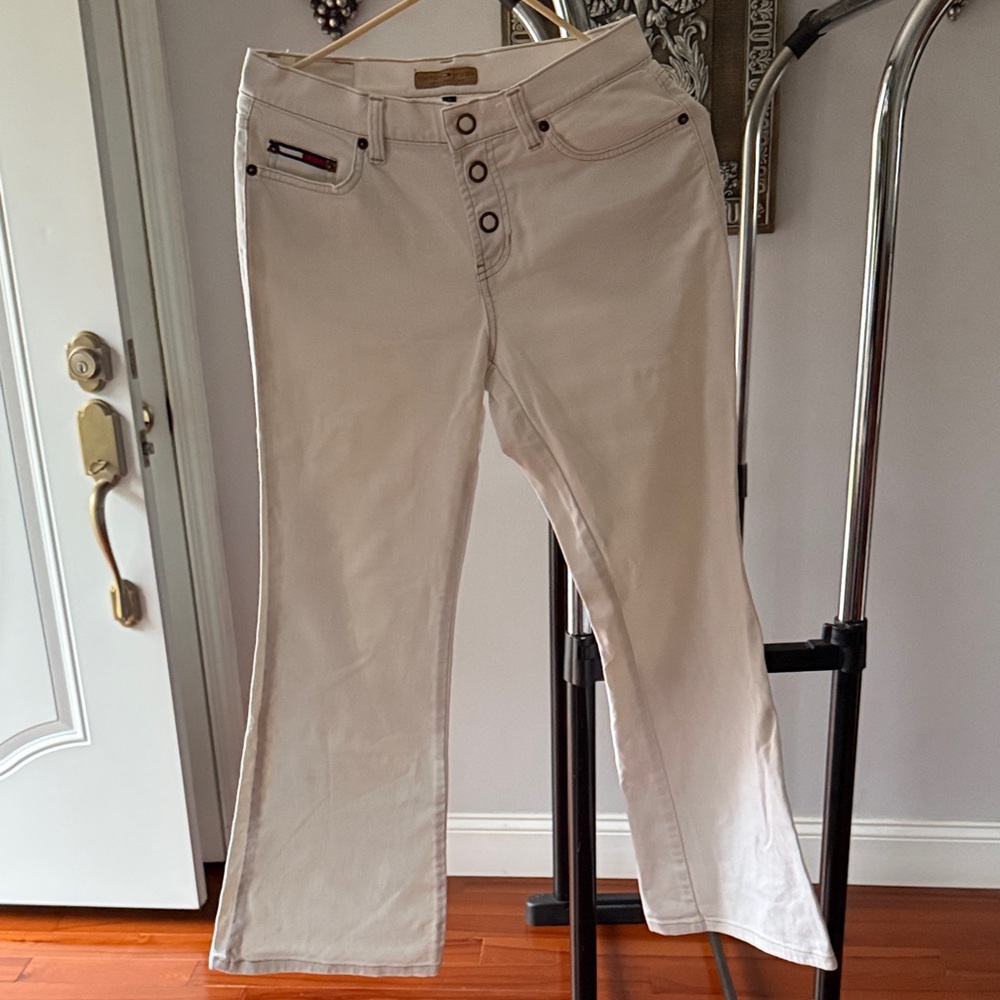 Tommy Hilfiger Cream Flare Women's Jeans